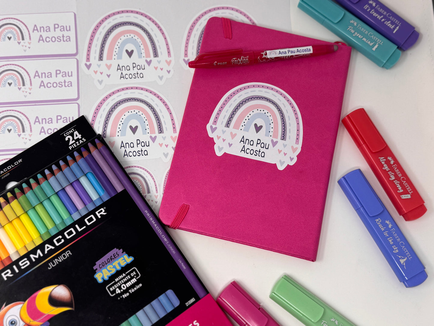 VINIL KIT BOOK & PENCILS ETIQUETAS ESCOLARES