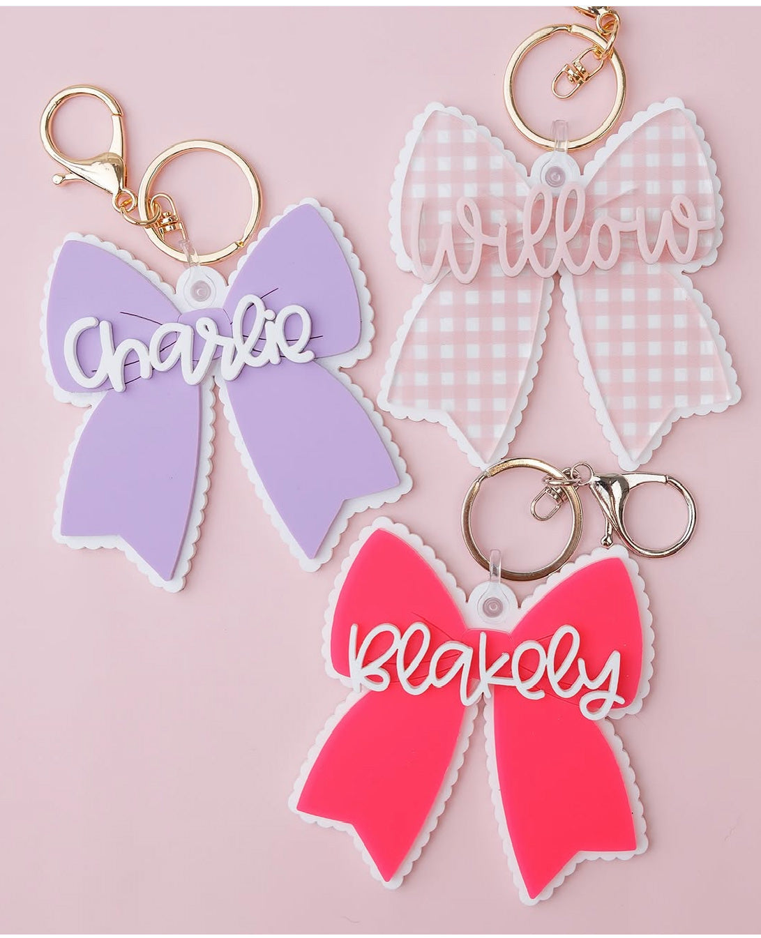 BAG TAG ACRYLIC BOW